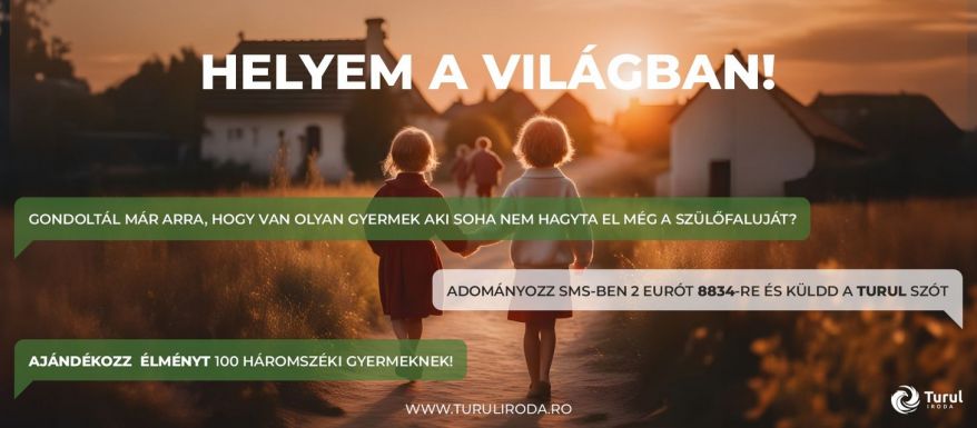 Helyem a világban: egy SMS-sel kirándulni küldheted a szegény sorú háromszéki gyerekeket