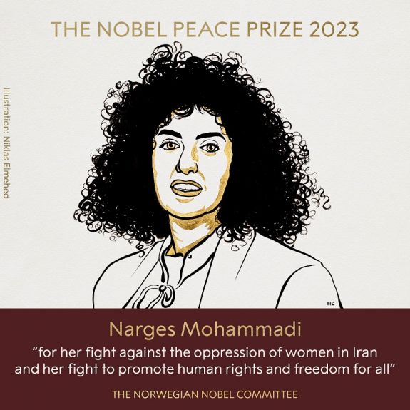 Örömmel fogadta a börtönben a Nobel-békedíjat Nargesz Mohammadi