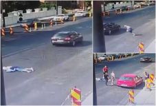 Egy hajszálon múlt a tragédia: összeesett egy idős nő egy forgalmas út közepén Kolozsváron