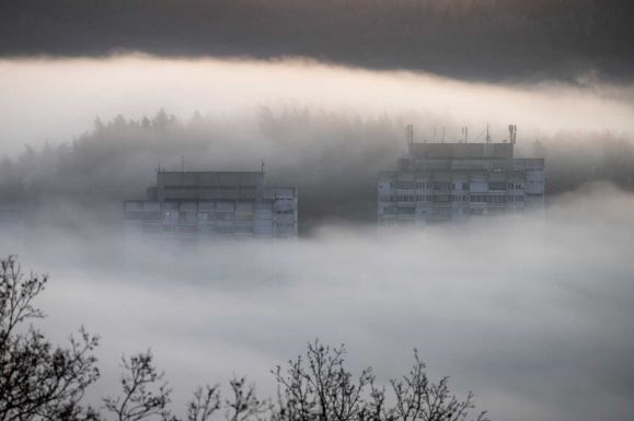 Ködös a hétfő reggel Hargita megyében