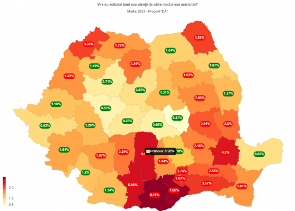 Hálapénz- térkép: Erdélyben kevésbé dívik az  egészségügyi korrupció