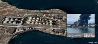 Tűzbe borult egy üzemanyagraktár a Krímben