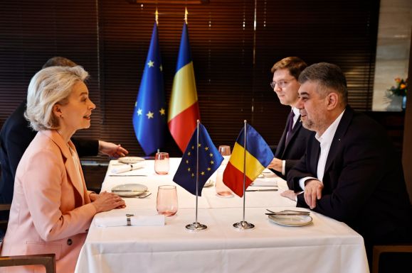 Ursula von der Leyennel reggelizett Ciolacu