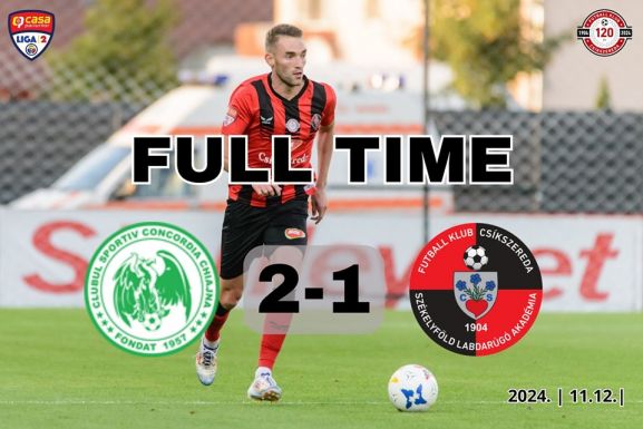 Liga 2: nem jött össze az egyenlítés Chiajnán, vége a csíkszeredaiak veretlenségének