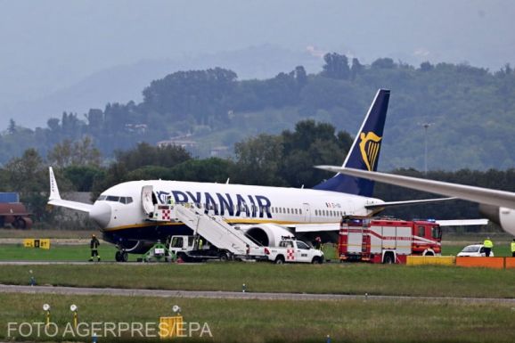 Landolás után szétrobbant a Ryanair gépének egyik kereke (VIDEÓ)