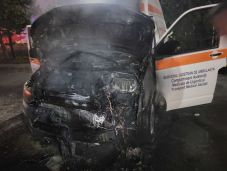 Kigyulladt egy mentőautó (VIDEÓ)