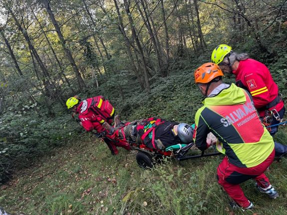 Felakadt egy fára a siklóernyős