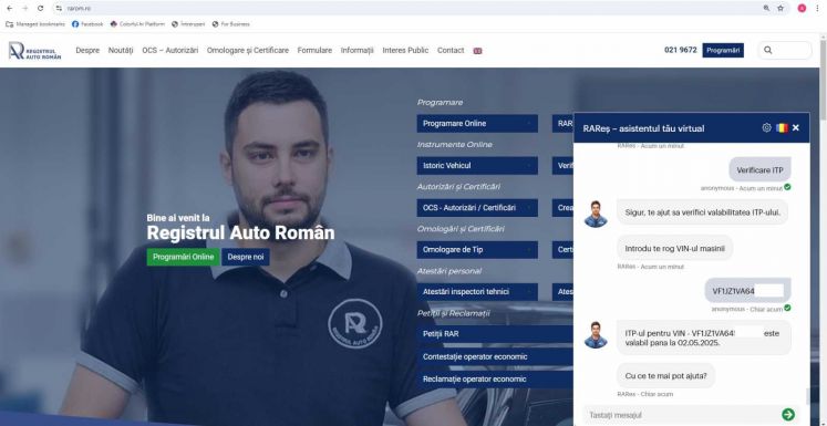 Bemutatkozott RAReș, a gépjármű-nyilvántartó chatbotja