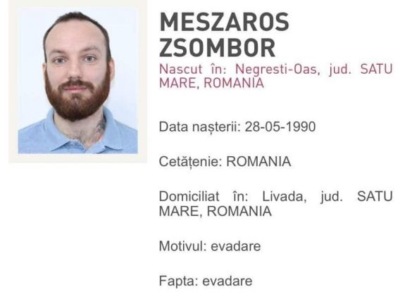 Megtalálták a gyilkosságért elítélt szatmári magyar férfit, aki kedden szökött meg