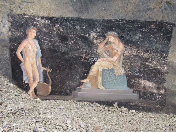 Épségben megmaradt freskókkal díszített báltermet tártak fel Pompeji romjai között