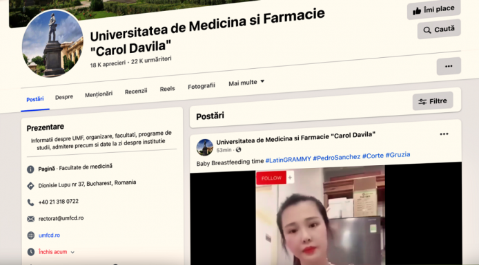 Kompromittálták az orvosi egyetem hivatalos Facebook-oldalát