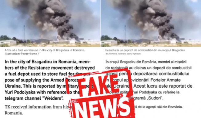 Álhír terjed, hogy felgyújtották Romániában az ukránok hadi üzemanyagát – cáfol a minisztérium