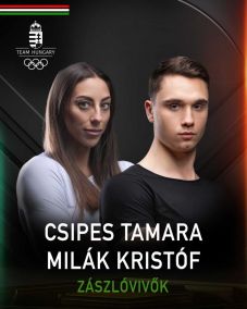 Milák Kristóf és Csipes Tamara viszi a magyar zászlót a párizsi olimpia esti záróünnepségén