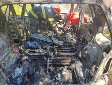 Kiégett egy autó Szovátán 