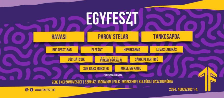 Gazdag kulturális kínálat lesz a gyergyószentmiklósi Egyfeszt összművészeti fesztiválon