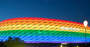 Két napra szivárványszínű világítást kap a müncheni aréna a foci-Eb ideje alatt