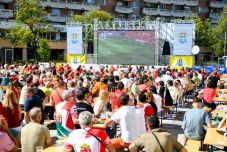 Több százan szurkoltak együtt a magyar válogatottnak Szatmárnémetiben