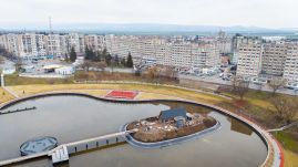 Átadás előtt a korszerűsített Állomás negyedi tó Sepsiszentgyörgyön