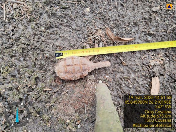 Háborús kézigránátot találtak a kovásznai Szívkórház udvarán