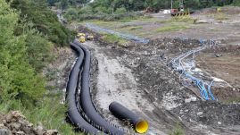 Szerdán bevezethetik a Korond-patakot az elterelő csőrendszerbe