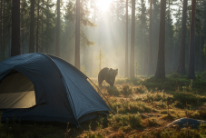 Medve ólálkodott a sátor körül – A hegyimentők segítettek