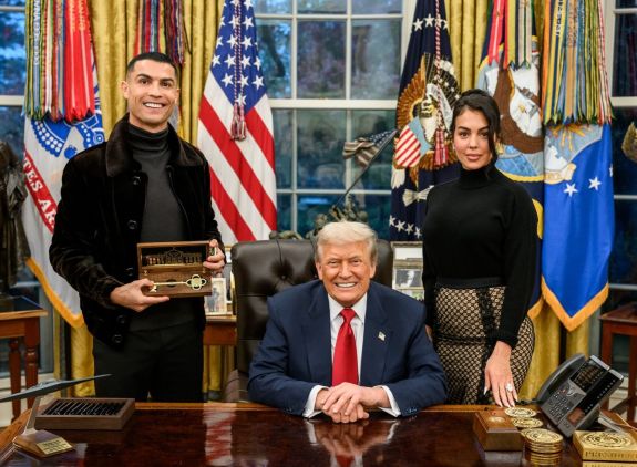 Trump a Fehér Házban fogadta Ronaldót és más neves vendégeket