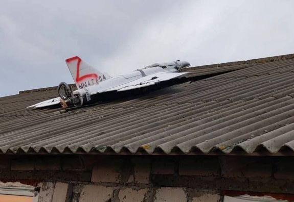 Egy ház tetején landolt az orosz drón