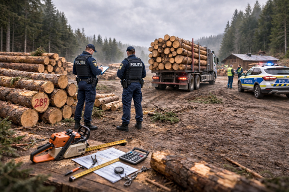 Illegális fakitermelés miatt büntettek Hargita megyében