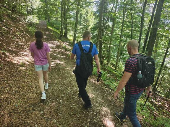 Kétbocsos anyamedvével találkoztak a turistaösvényen – Csendőrök mentették ki a túrázókat (VIDEÓ)