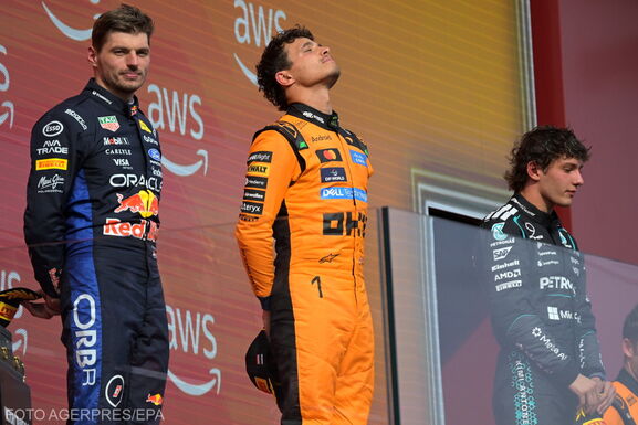 Norris nyerte a Magyar Nagydíjat, Verstappen és Antonelli is dobogós