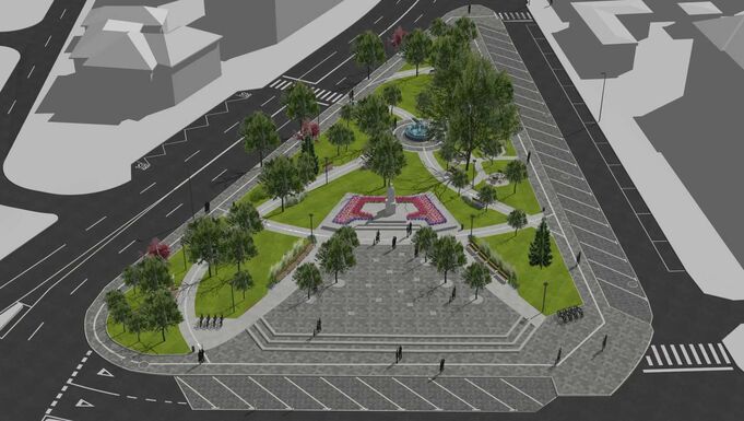 Szökőkúttal és több zöldövezettel újítják fel az Eminescu parkot Marosvásárhelyen