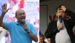 Hívei előtt üzengetett egymásnak Băsescu és Antonescu