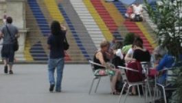 Magyar festmény a bécsi Albertina lépcsőjén