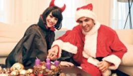 Antal Timi krampusznak öltözve várta a Mikulást