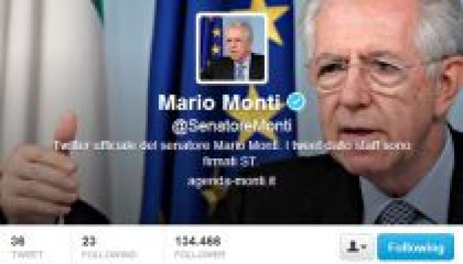 Monti és Berlusconi a Twitteren is kampányol