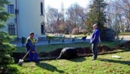 Nagykároly kastélyánál várfalba botlottak a munkások