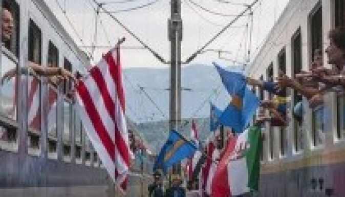 Megérkezett Csíkszeredába a zarándokvonat