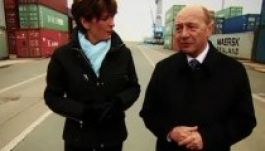 Traian Băsescu a CNN-nek idegenvezet a konstancai kikötőben