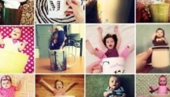 Bögrében fotózzák a babákat