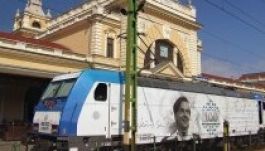 Weörös-vonat érkezik Tusnádfürdőre