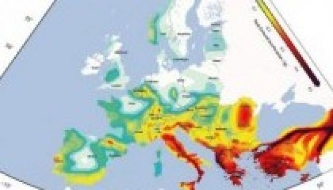 Карта сейсмоопасных зон европы
