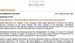 Máris perrel fenyegetőzik a Gabriel Resources