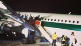 Oldalára dőlt leszállás közben egy Airbus