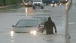 Csónakázni lehetett az eső miatt Piteşti-en