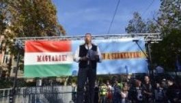 Románul is felszólalt Bayer a szimpátiatüntetésen