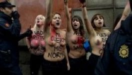 Megzavarta a Femen a madridi abortuszellenes felvonulást