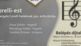 Kézdivásárhely: Corelli-est halálának 300-ik évfordulóján
