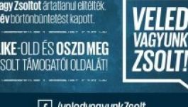 Facebook-oldal indult Nagy Zsolt támogatására