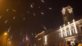 Újévköszöntő rendezvény Sepsiszentgyörgy központjában