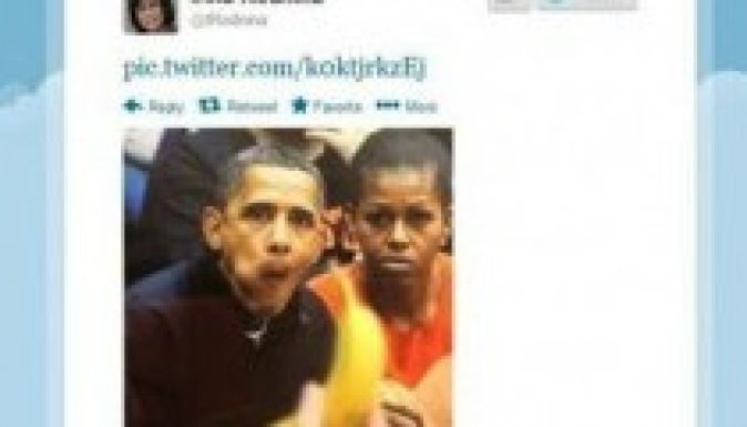 Az olimpiai láng meggyújtója banánnal kínálta Obamáékat